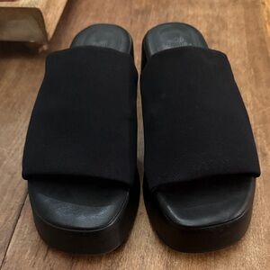 wild fable 90s Black Slide Platform Sandals Y2K
